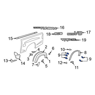 Toyota OE - Wheel Arch Molding Clip