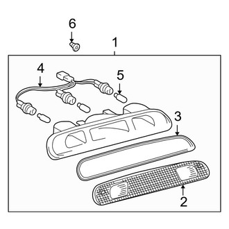 Toyota OE - Rear Lamps - High Mount Lamps
