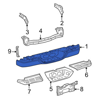 Toyota OE - Rear Bumper Face Bar