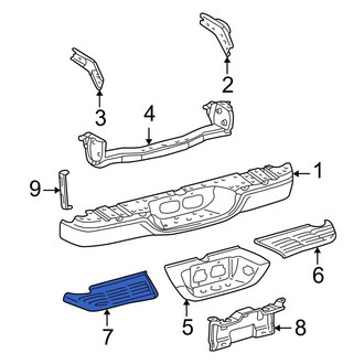 Toyota OE - Rear Left Bumper Step Pad
