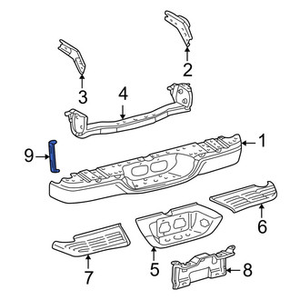 Toyota OE - Rear Bumper Face Bar Bracket