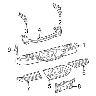 Toyota OE - Rear Bumper - Bumper & Components