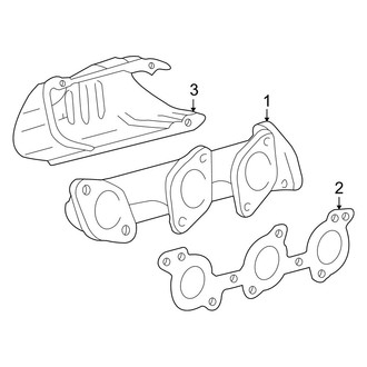 Toyota OE - Exhaust System - Manifold (California Emissions), (3.4L)