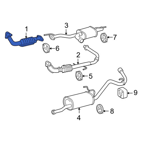 Toyota OE 174100F030 Right Catalytic Converter