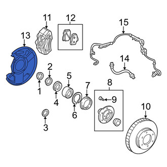 Toyota OE - Front Right Brake Dust Shield