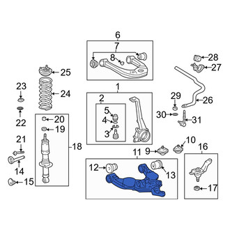 Toyota OE - Front Left Lower Suspension Control Arm