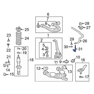 Toyota OE - Front Suspension Stabilizer Bar Link