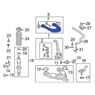 Toyota OE - Front Left Upper Suspension Control Arm