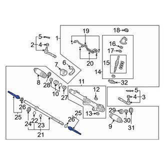 Toyota OE - Inner Steering Tie Rod End