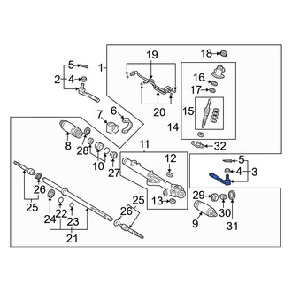 Toyota OE - Left Outer Steering Tie Rod End