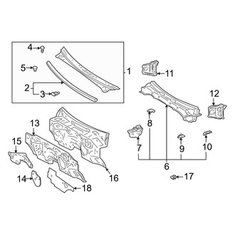 Toyota OE - Cab - Cowl (Regular Cab), (Base)