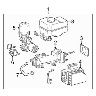Toyota OE - Cab - Components on Dash Panel (With Stability Control), (Access Cab)