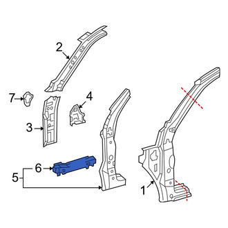 Toyota OE - Right Lower Body A-Pillar Reinforcement