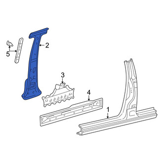 Toyota OE - Left Upper Body B-Pillar Reinforcement