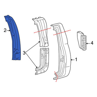 Toyota OE - Left Outer Body B-Pillar Reinforcement