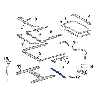 Toyota OE - Rear Sunroof Drip Rail