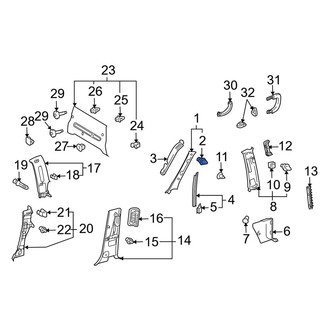 Toyota OE - Door Sill Plate Clip