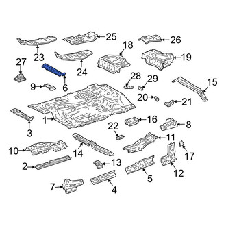 Toyota OE - Front Right Floor Pan Crossmember