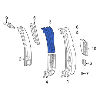 Toyota OE - Left Upper Outer Body B-Pillar Reinforcement