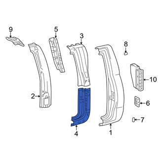 Toyota OE - Left Lower Outer Body B-Pillar Reinforcement