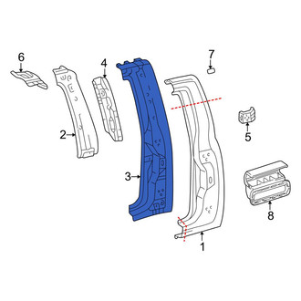 Toyota OE - Left Outer Body B-Pillar Reinforcement