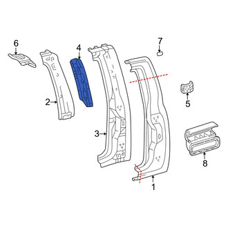 Toyota OE - Left Inner Body B-Pillar Reinforcement