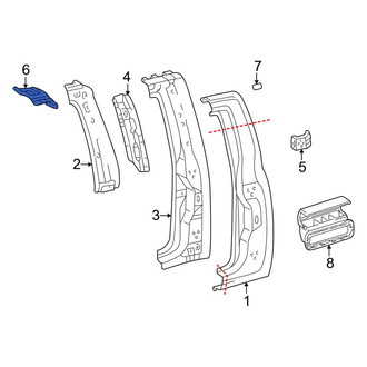 Toyota OE - Left Body B-Pillar Extension