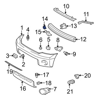 Toyota OE - Bumper Impact Bar Nut