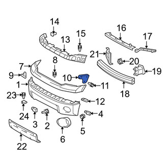 Toyota OE - Front Left Bumper Face Bar Bracket