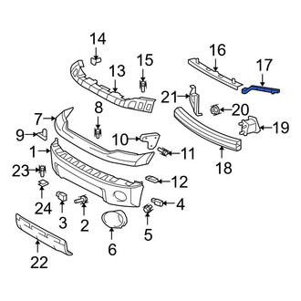 Toyota OE - Front Right Bumper Cover Support Rail
