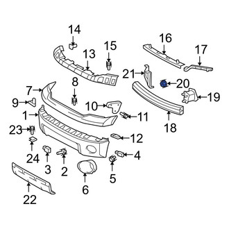 Toyota OE - Bumper Impact Bar Nut