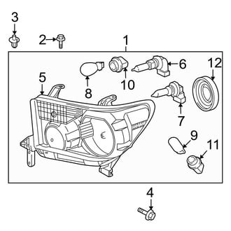 Toyota OE - Front Lamps - Headlamp Components