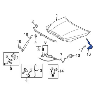 Toyota OE - Front Right Hood Hinge