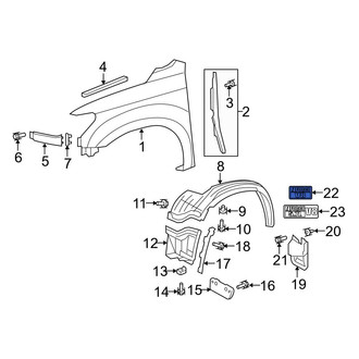 Toyota OE - Front Right Fender Emblem