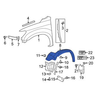 Toyota OE - Front Left Fender Splash Shield