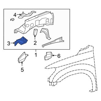 Toyota OE - Front Right Fender Apron Extension