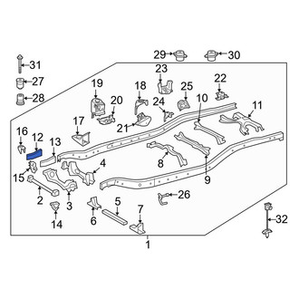 Toyota OE - Right Outer Frame Rail End