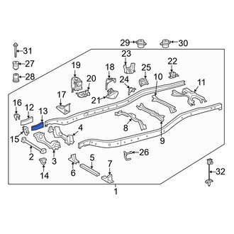 Toyota OE - Left Inner Frame Rail End