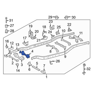 Toyota OE - Front Frame Crossmember