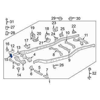 Toyota OE - Front Left Bumper Impact Bar Bracket