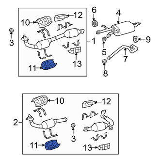 Toyota OE - Front Lower Catalytic Converter Heat Shield