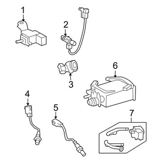 Toyota OE - Emission System - Emission Components (Vapor Canister, Oxygen Sensor and Related Components), (4.7L)