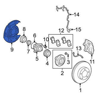 Toyota OE - Front Left Brake Dust Shield