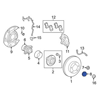 Toyota OE - Front Wheel Bearing Dust Cap