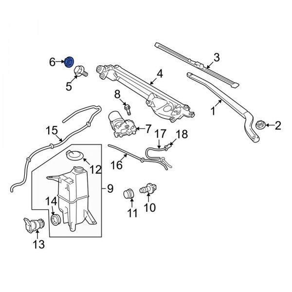 Windshield Wiper Linkage Nut