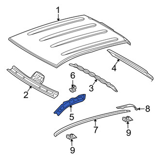 Toyota OE - Front Right Inner Roof Side Rail