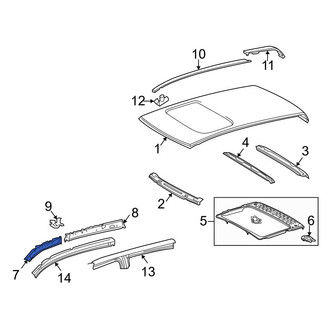 Toyota OE - Front Left Inner Roof Side Rail