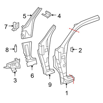 Toyota OE - Cab - Hinge Pillar (Base / Limited / Platinum CrewMax)