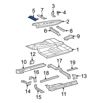 Toyota OE - Front Right Floor Pan Crossmember