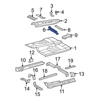 Toyota OE - Front Left Floor Pan Crossmember